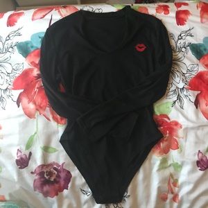 NWOT Black long sleeve bodysuit